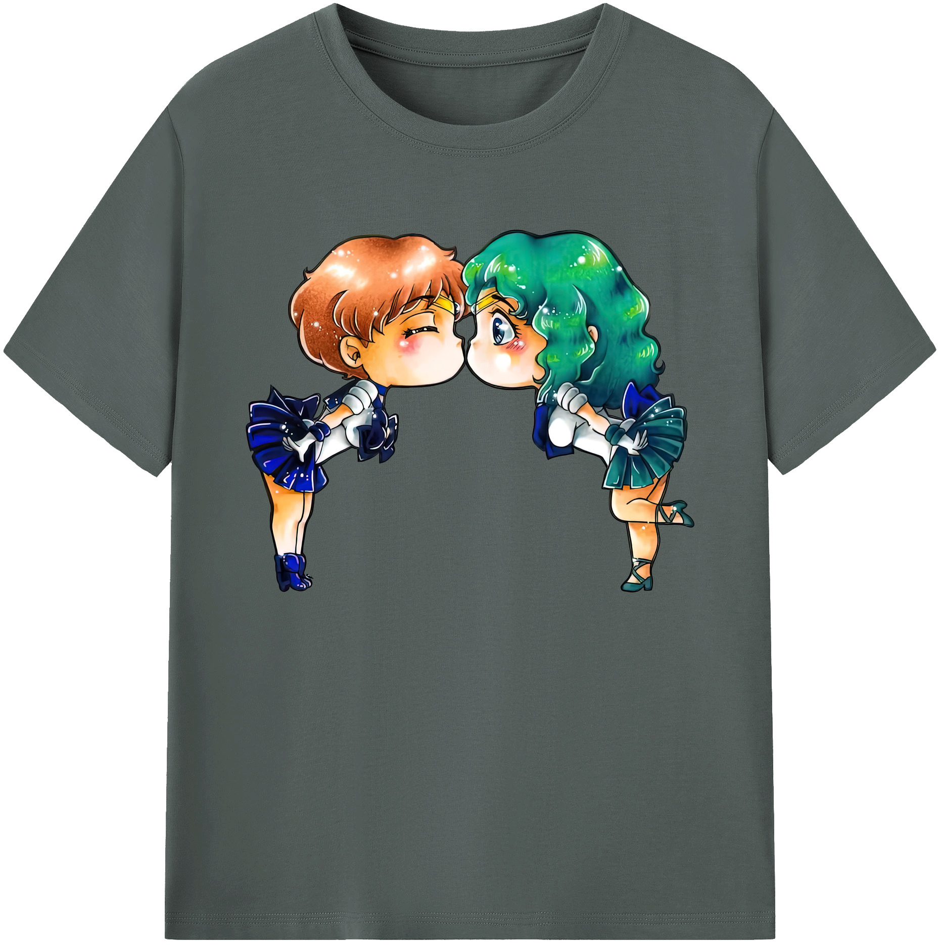 （画像用） 美少女戦士セーラームーン 天王はるか Sailor Moon Tenoh Haruka 綿100％ メンズ半袖Tシャツ｜肌触りやわらか＆通気性